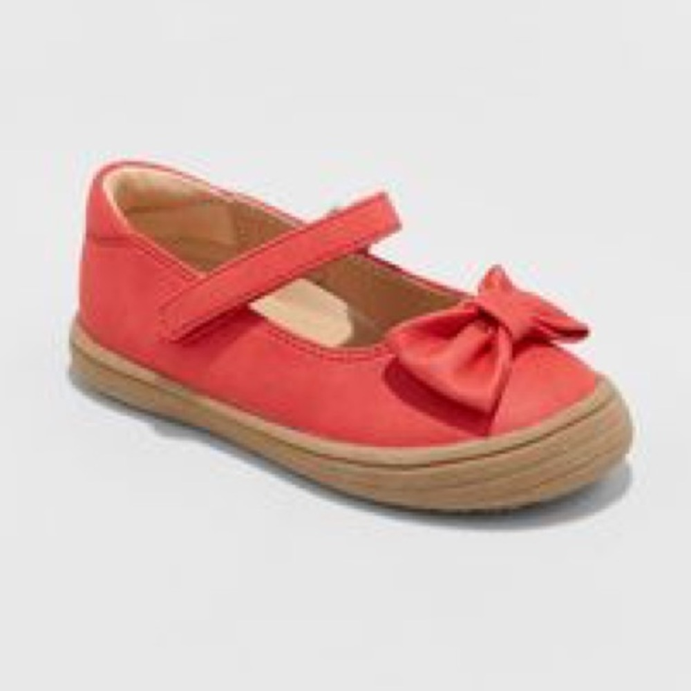Toddler Girls Red Easy Close Mary Jane Shoes NWT - Picture 2 of 3